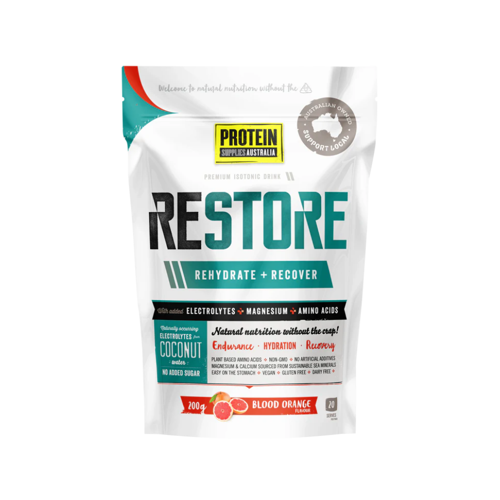 RESTORE HYDRATION - BLOOD ORANGE Aminos Protein Supplies Australia