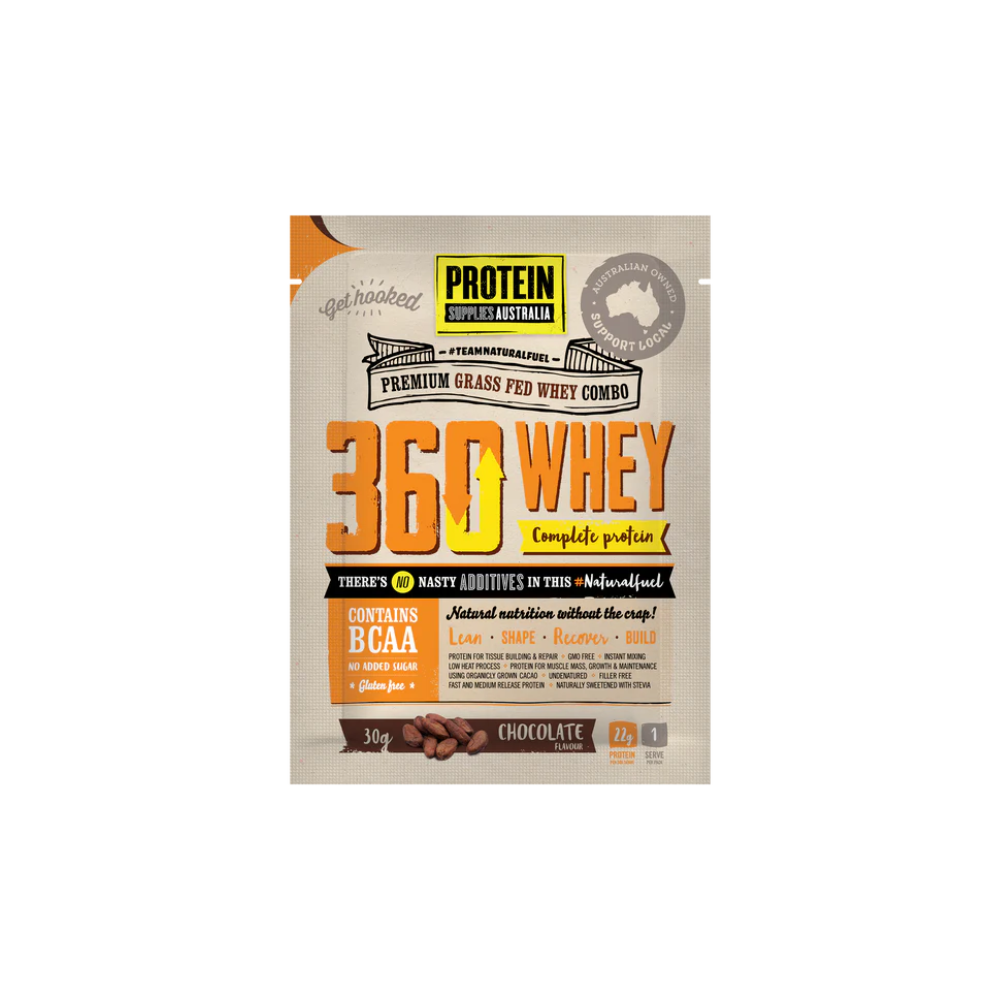 SAMPLE 360 WHEY (WPC + WPI) - CHOCOLATE Sports & Energy Drinks Protein Supplies Australia