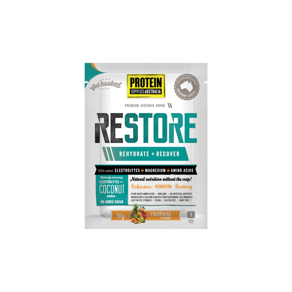 SAMPLE RESTORE HYDRATION - TROPICAL Sports & Energy Drinks Protein Supplies Australia