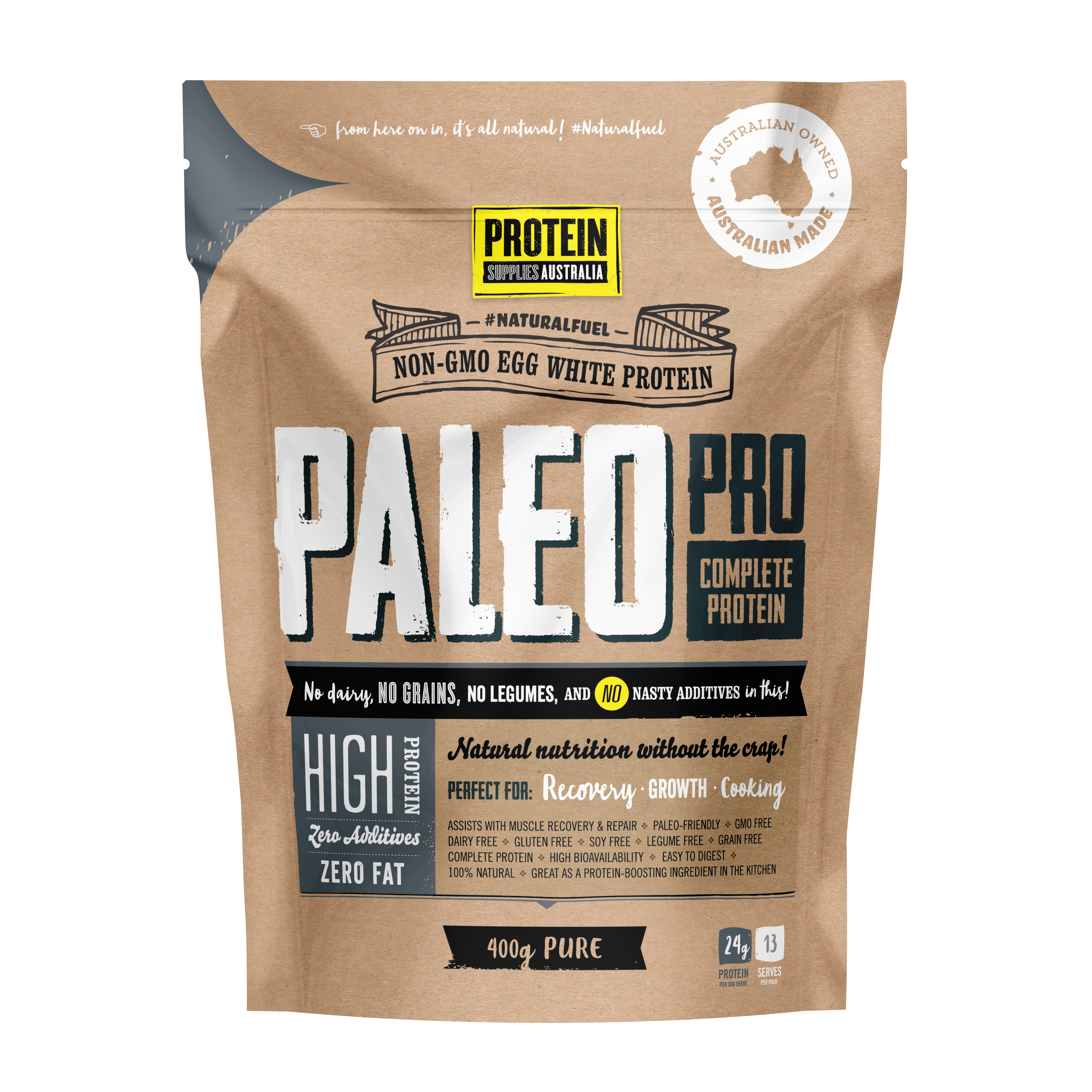 EGG WHITE PROTEIN - UNFLAVOURED Protein Protein Supplies Australia 400G