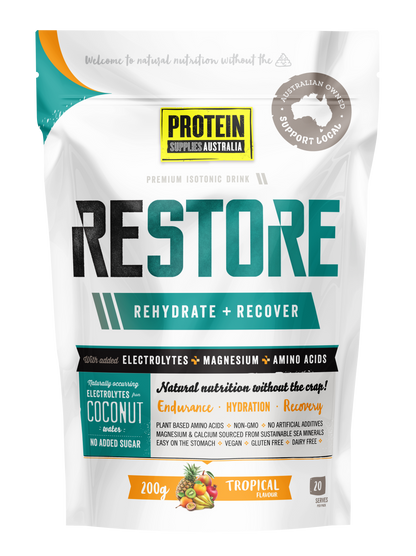 RESTORE HYDRATION - TROPICAL Sports & Energy Drinks Protein Supplies Australia 200G