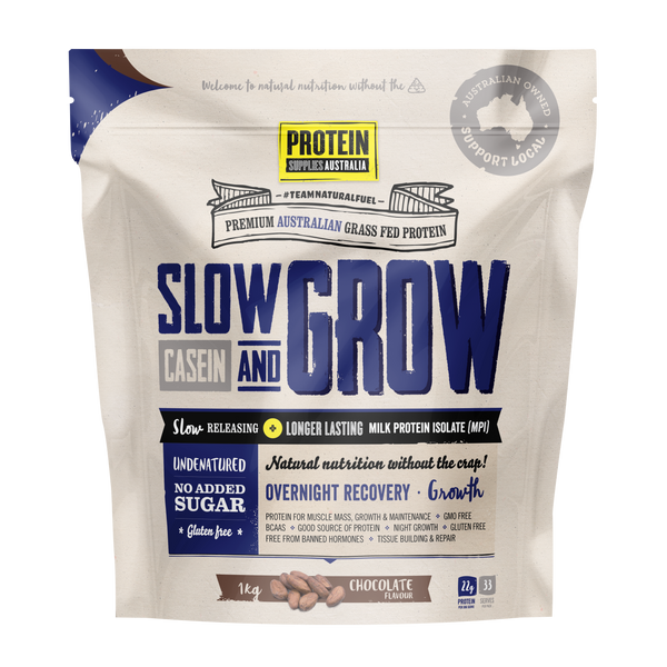 Slow & Grow Casein Chocolate - Protein Supplies Australia